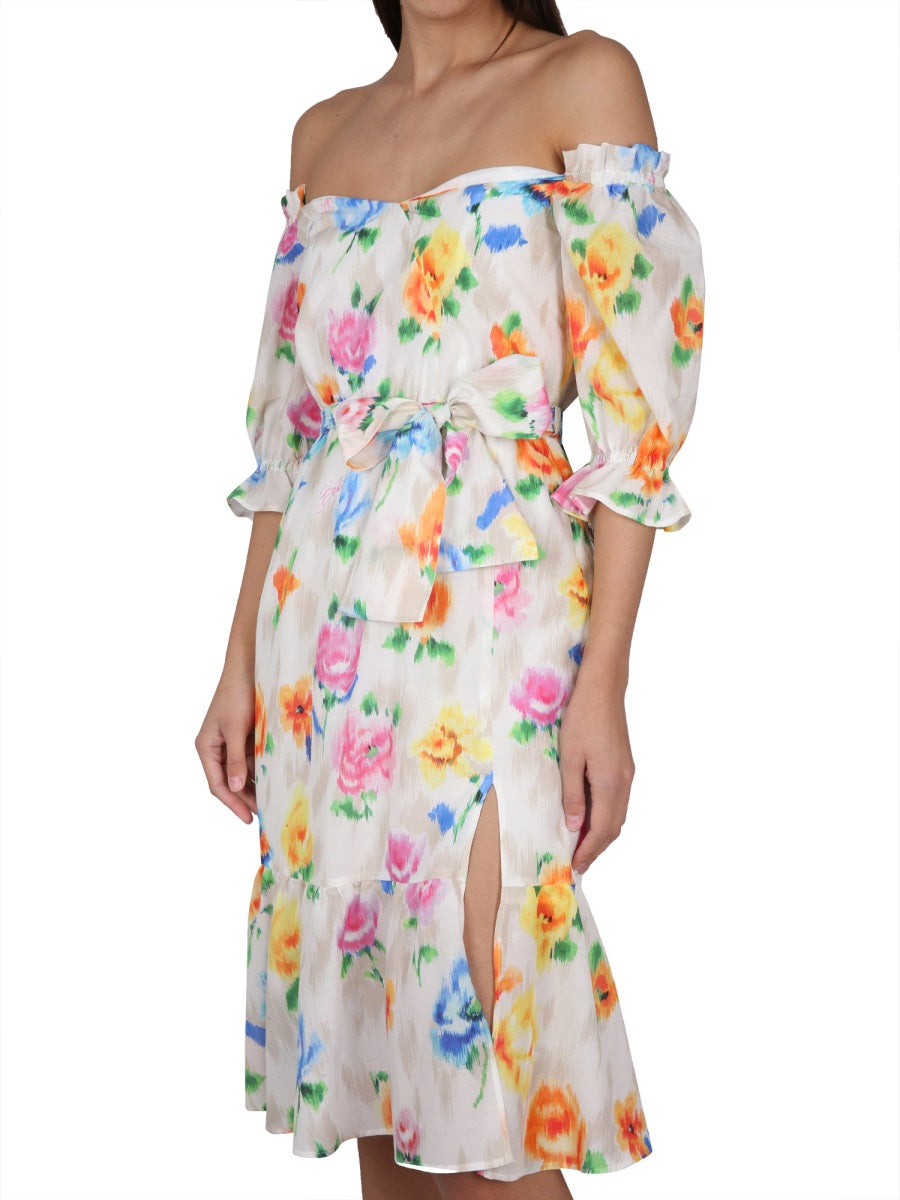 BOUTIQUE MOSCHINO DRESS WITH FLORAL PATTERN 042608361888