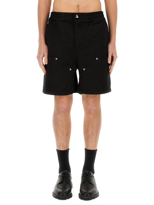 3.PARADIS SHORT IN TWILL SS24207BLACK