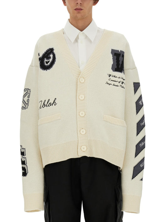 Off-White VARSITY CARDIGAN OMHB019C99KNI0016110