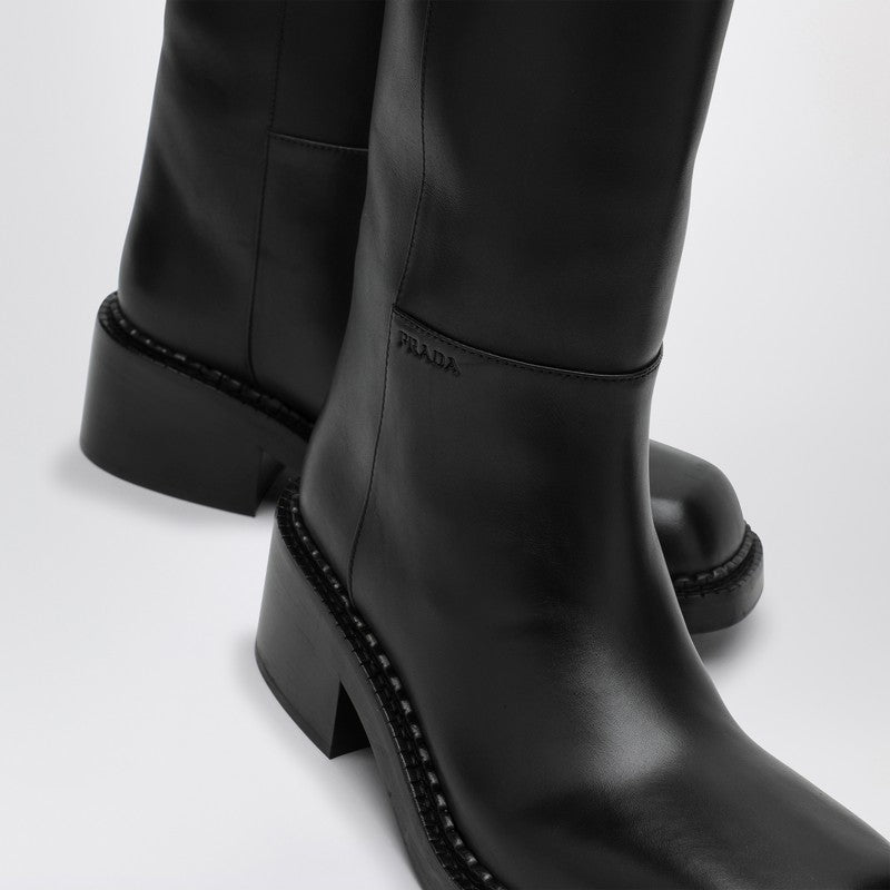 Prada High black leather boot 1W746ND055070P_PRADA-F0002