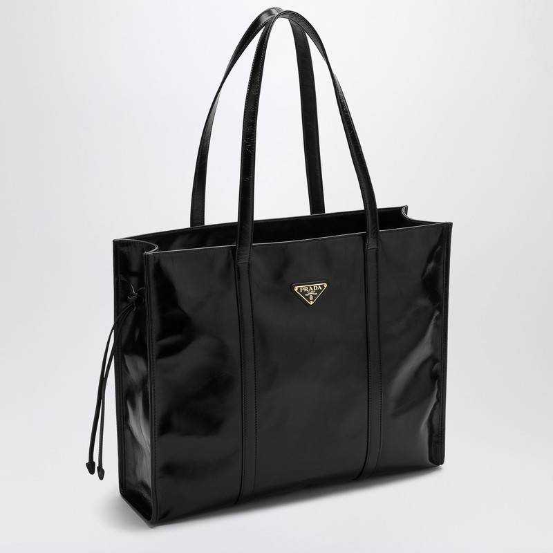 Prada Large black leather shopping bag 1BG460OON2CYRQ_PRADA-F0002