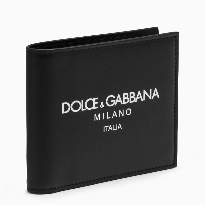 Dolce & Gabbana Black leather bi-fold wallet with logo BP1321AN244O_DOLCE-HNII7