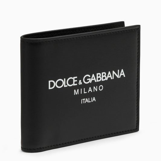 Dolce & Gabbana Black leather bi-fold wallet with logo BP1321AN244O_DOLCE-HNII7