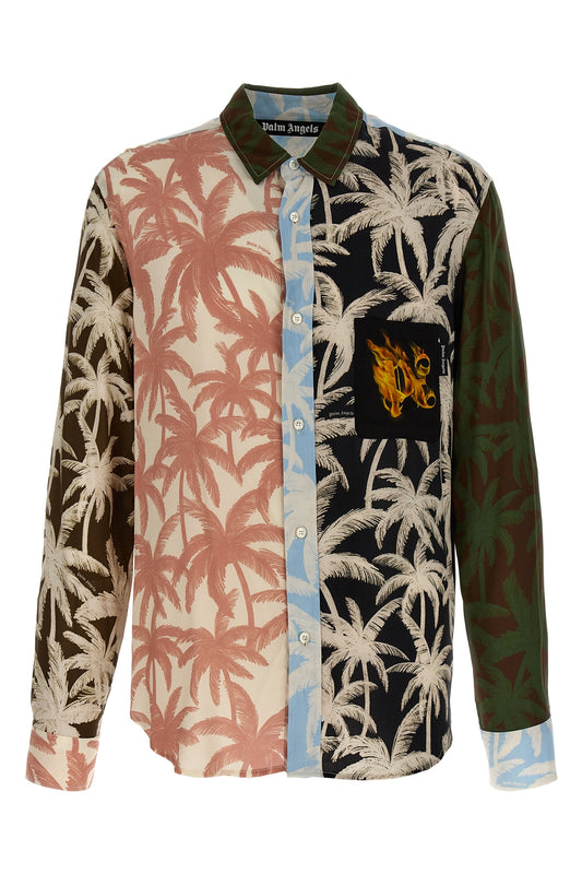 Palm Angels 'PATCHWORK PALMS' SHIRT PMGE029R24FAB00184848484