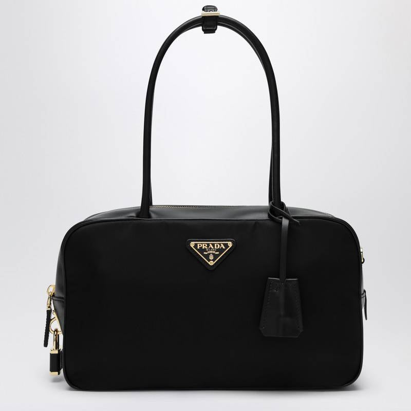 Prada Black medium top-handle in Re-Nylon and leather 1BB132ODO2C8QQ_PRADA-F0002