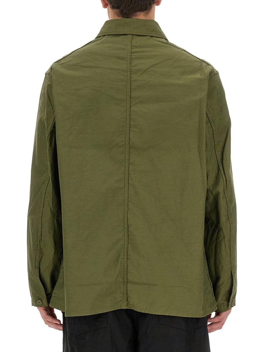 Needles SHIRT WITH LOGO EMBROIDERY MR220B-OLIVE