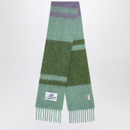 Marni Alpaca and mohair scarf with stripes green kiwi SCMC0122Y0UAW037P_MARNI-STV40