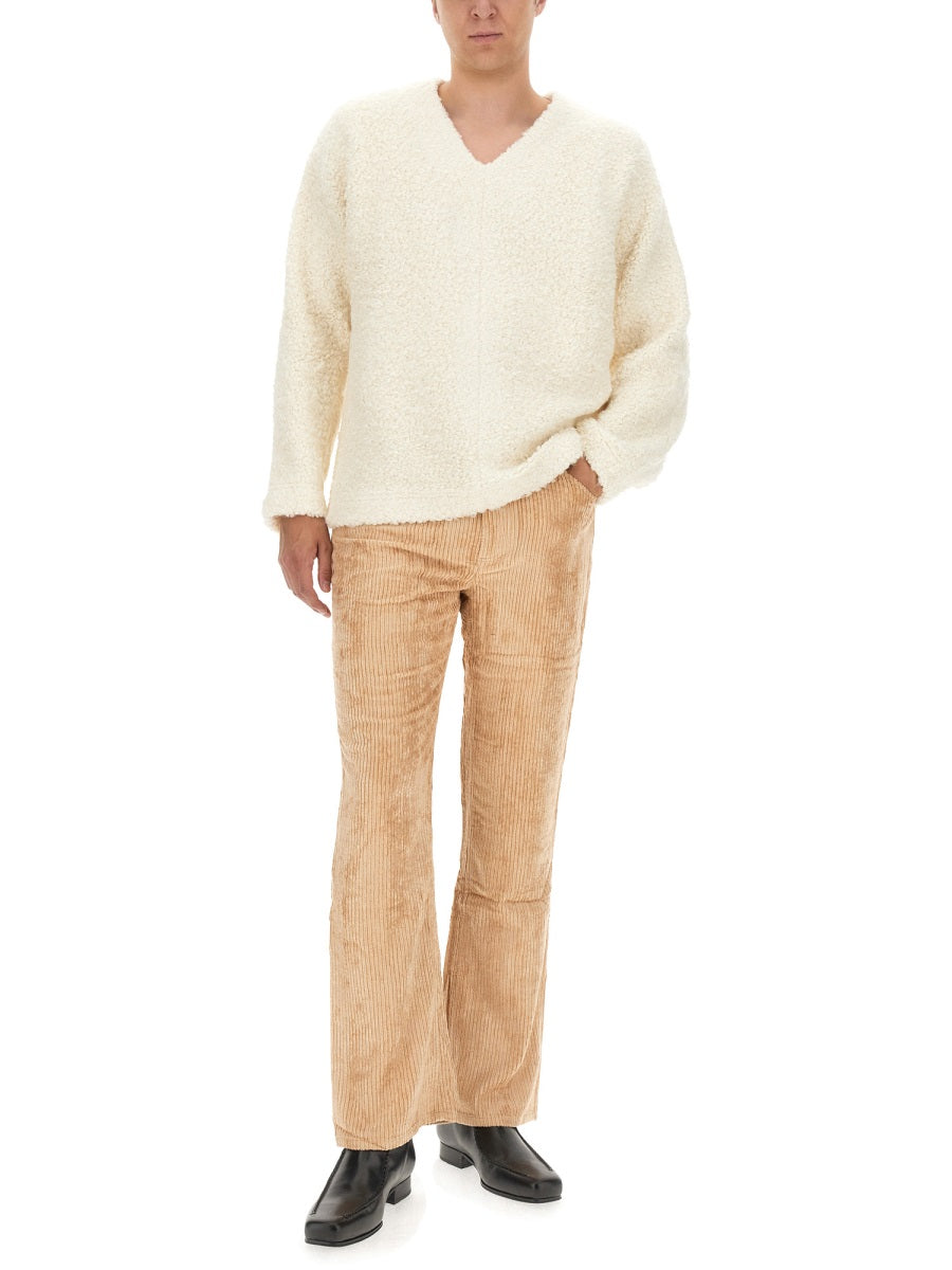 Séfr V-NECK SWEATER PREFW23EZRAWHIWHITEOVIS