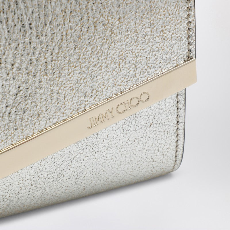 JIMMY CHOO Emmie shoulder bag with glitter Champagne EMMIEGLEP_JIMCH-CH