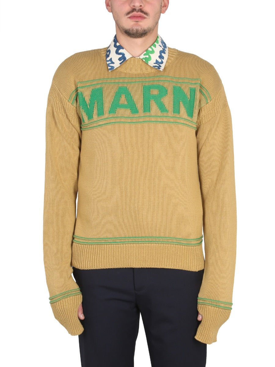 Marni KNIT SWEATSHIRT WITH LOGO GCMG0293Q0UFC40000V24