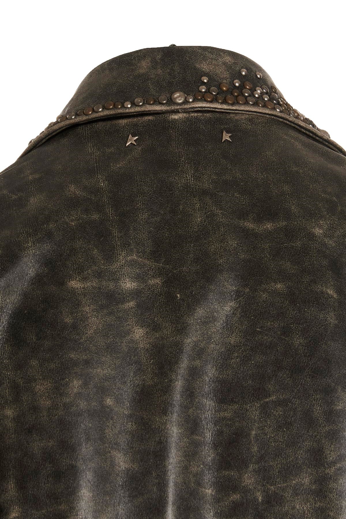 Golden Goose DISTRESSED LEATHER BIKER JACKET GMP00297P0006589010090100