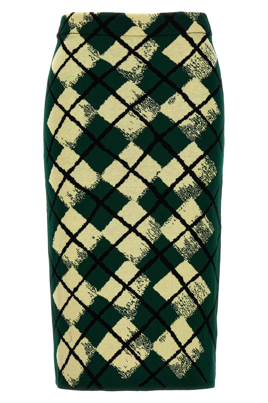 Burberry ARGYLE PATTERN SKIRT 8081136IVY