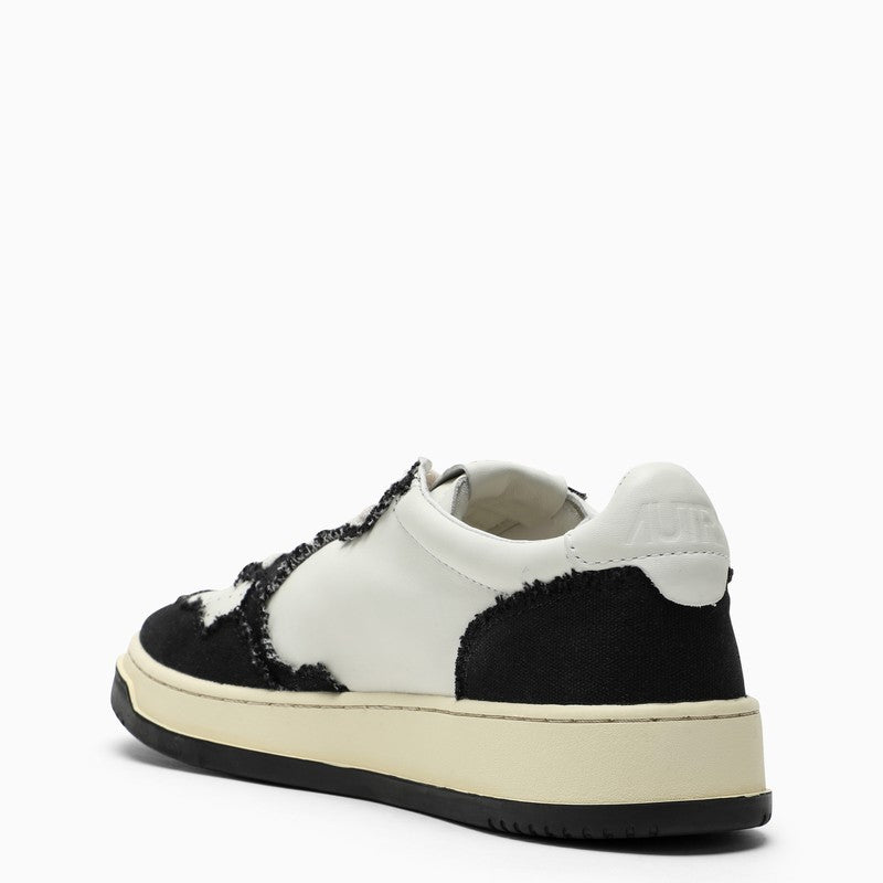 AUTRY Medalist wblack/white leather and canvas trainer AULMCB02M_AUTRY-BLK