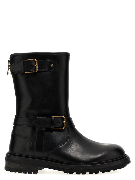 Dolce & Gabbana LEATHER BOOTS A70032AO01880999