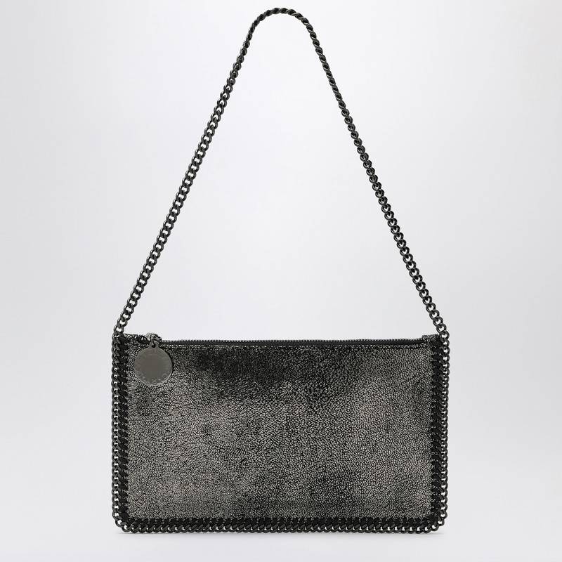 Stella McCartney Metallic ruthenium-coloured wallet bag with chain 7P0076WP0489Q_STELL-1111