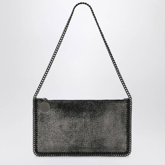 Stella McCartney Metallic ruthenium-coloured wallet bag with chain 7P0076WP0489Q_STELL-1111