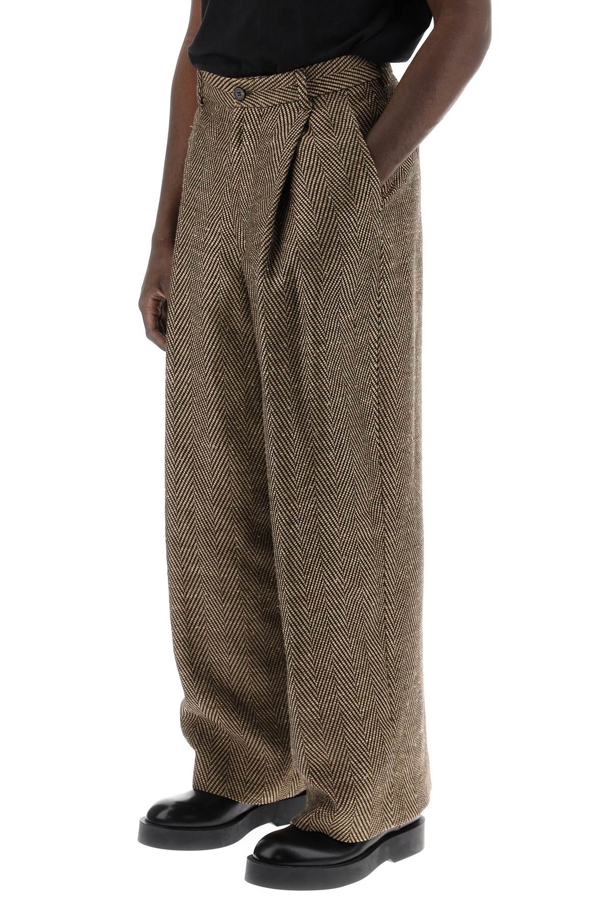 Dries Van Noten spotted tweed trousers for PEPPER8368004