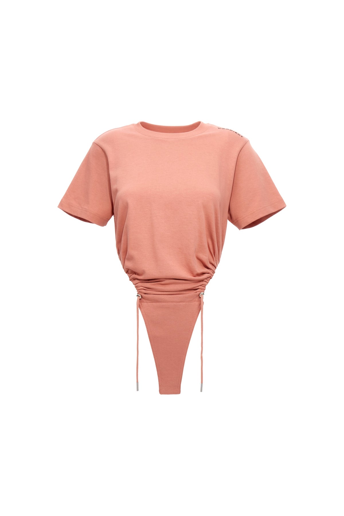 Y/Project RUCHED BODYSUIT WITH LOGO EMBROIDERY WBODY15S24PEACH