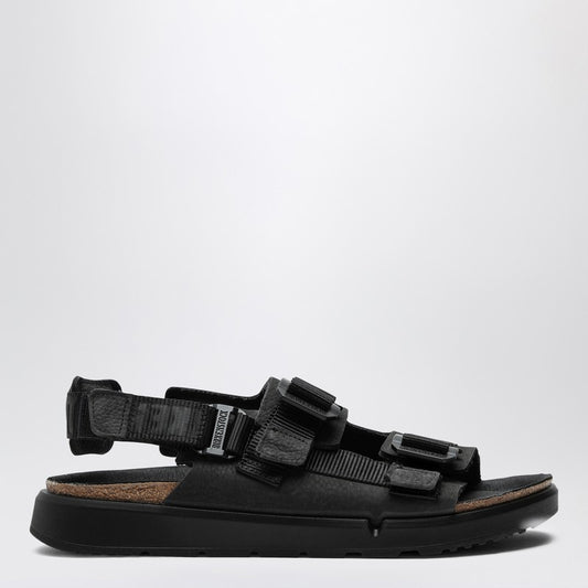 BIRKENSTOCK Black Shinjuku sandal in natural leather and tissue 1024599LEO_BIRKE-BLK