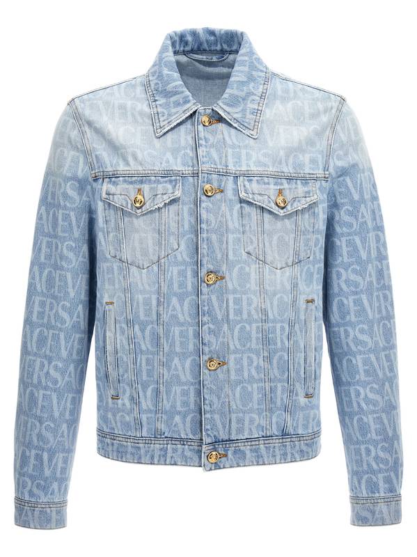 VERSACE 'VERSACE ALLOVER' DENIM JACKET 10093551A076611D380