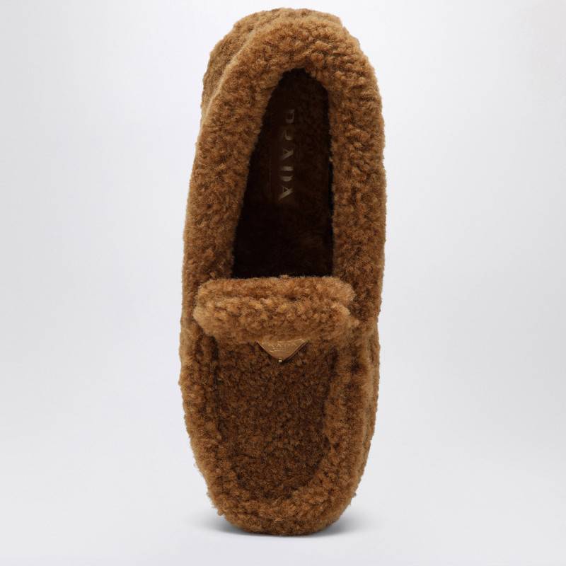 Prada Caramel coloured sheepskin Driver loafer 1DD087ZF05MPDP_PRADA-F098L