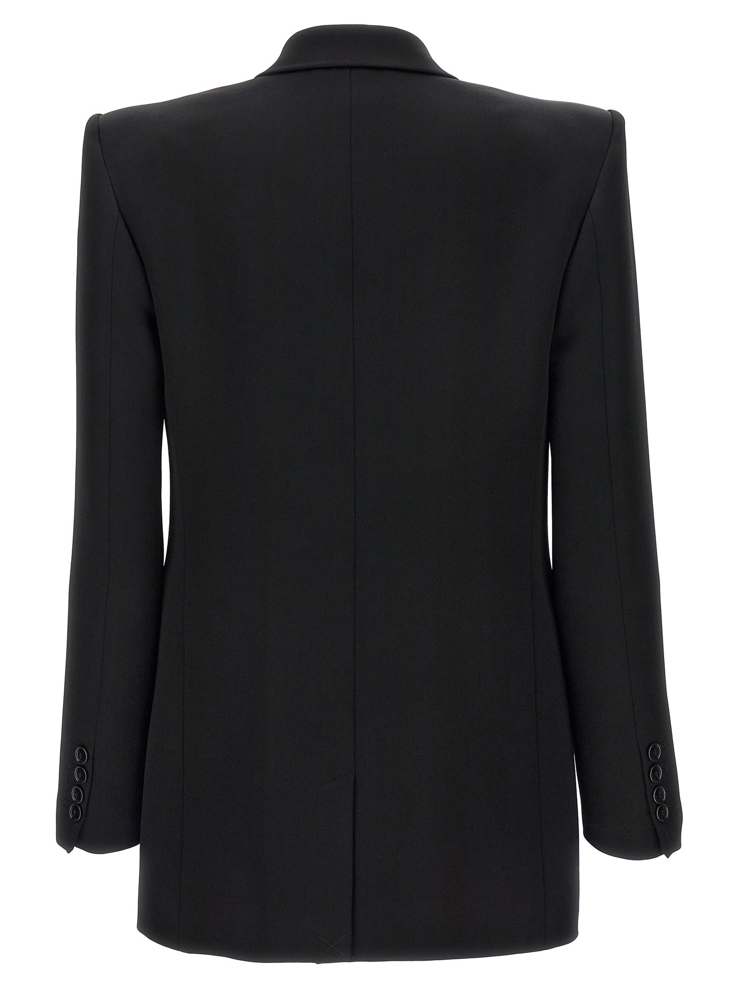 Elisabetta Franchi DOUBLE-BREASTED CRÊPE SATIN BLAZER GI06642E2110