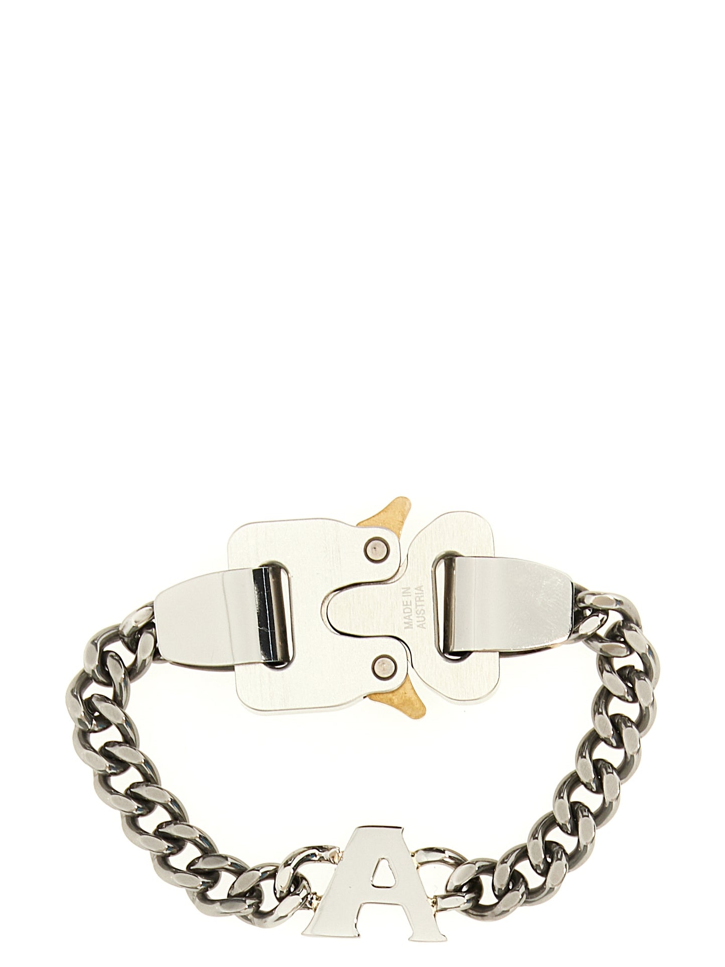 1017-ALYX-9SM BUCKLE CHARM LOGO BRACELET AAUJW0212OT01GRY0002