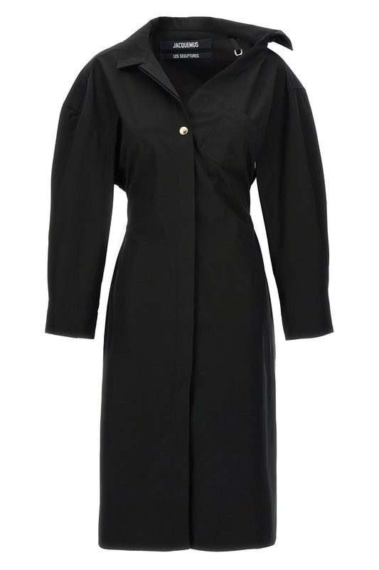 JACQUEMUS 'LA ROBE CHEMISE' DRESS 24E241DR1241519BLACK