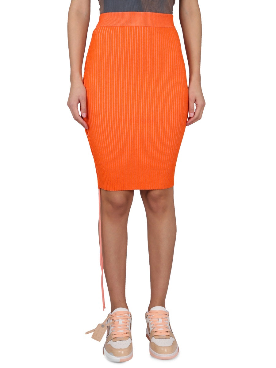 Off-White CUT-OUT SKIRT OWHL028S23KNI0012600