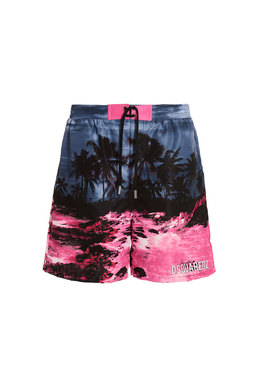 Dsquared2 LOGO PRINT SWIMMING TRUNKS D7BMA4760ISA01446