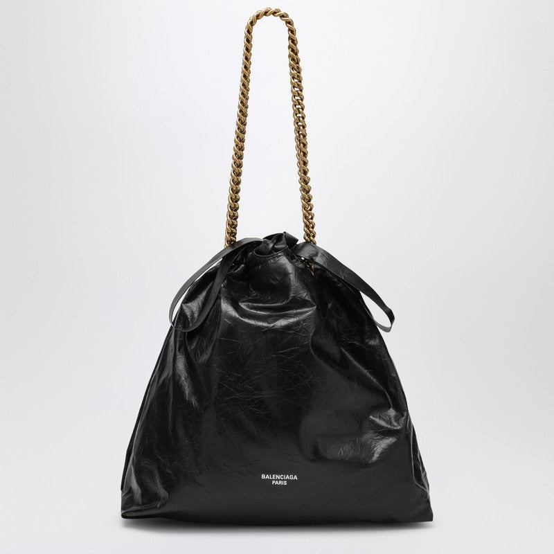 Balenciaga Crush medium tote bag black leather 742941210ITP_BALEN-1000