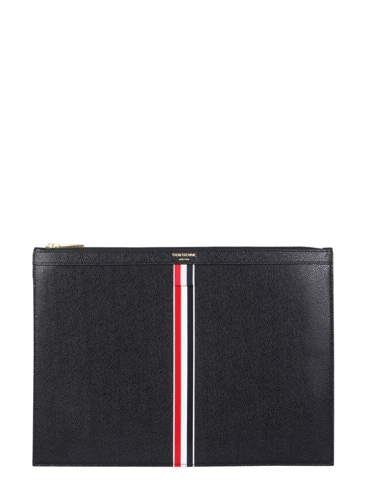 Thom Browne MEDIUM DOCUMENT HOLDER WITH ZIP MAC054A00198001