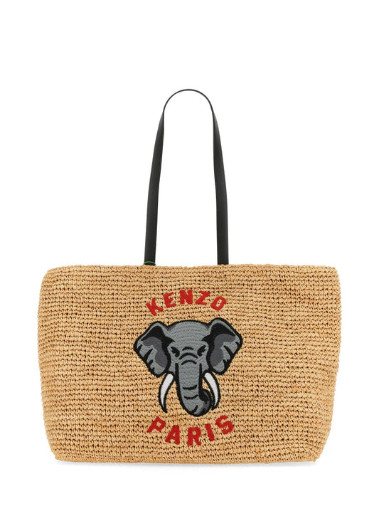 KENZO RAFFIA TOTE BAG FD52SA561F0299A