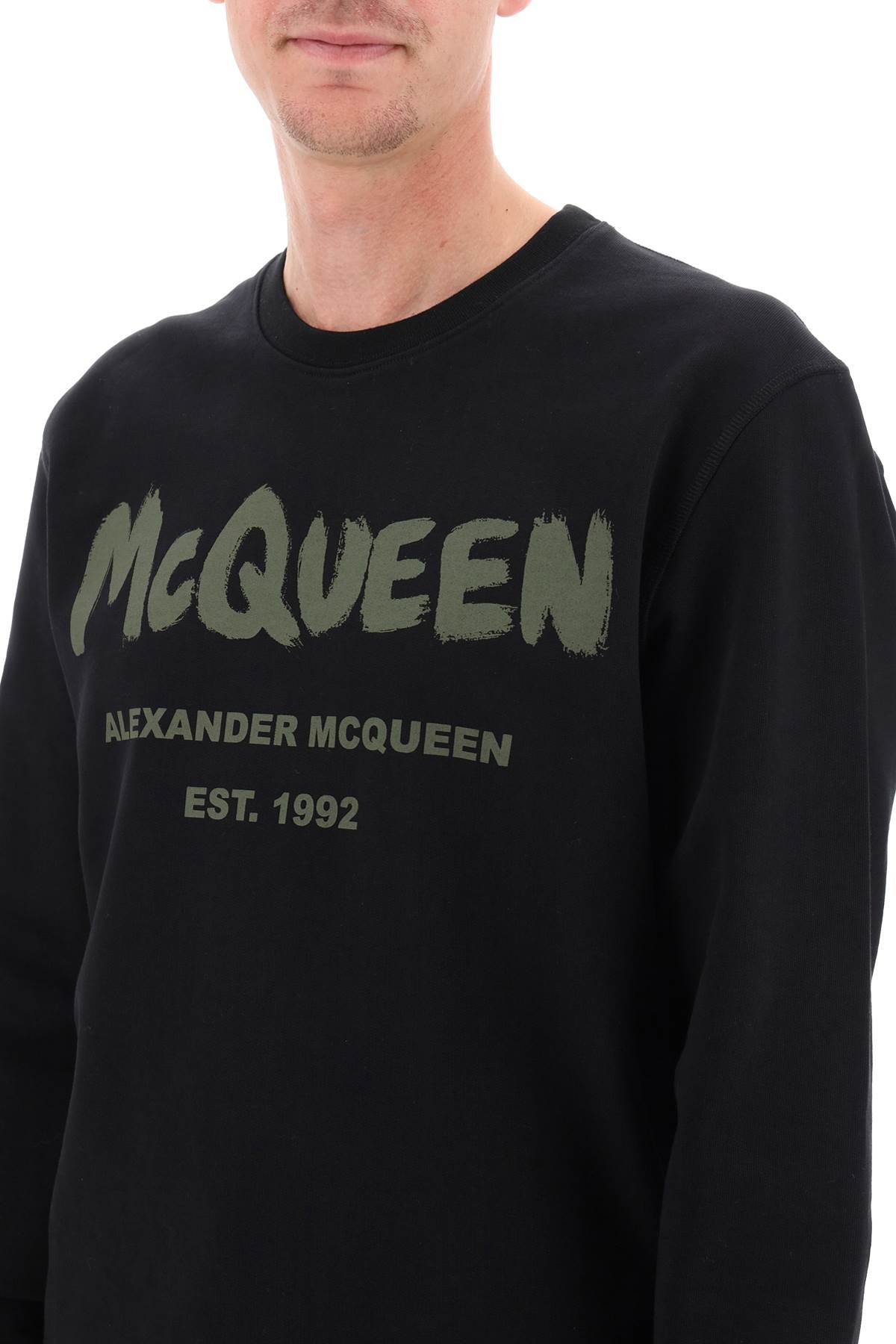 Alexander McQUEEN mcqueen graffiti sweatshirt 688713QTAAB0519