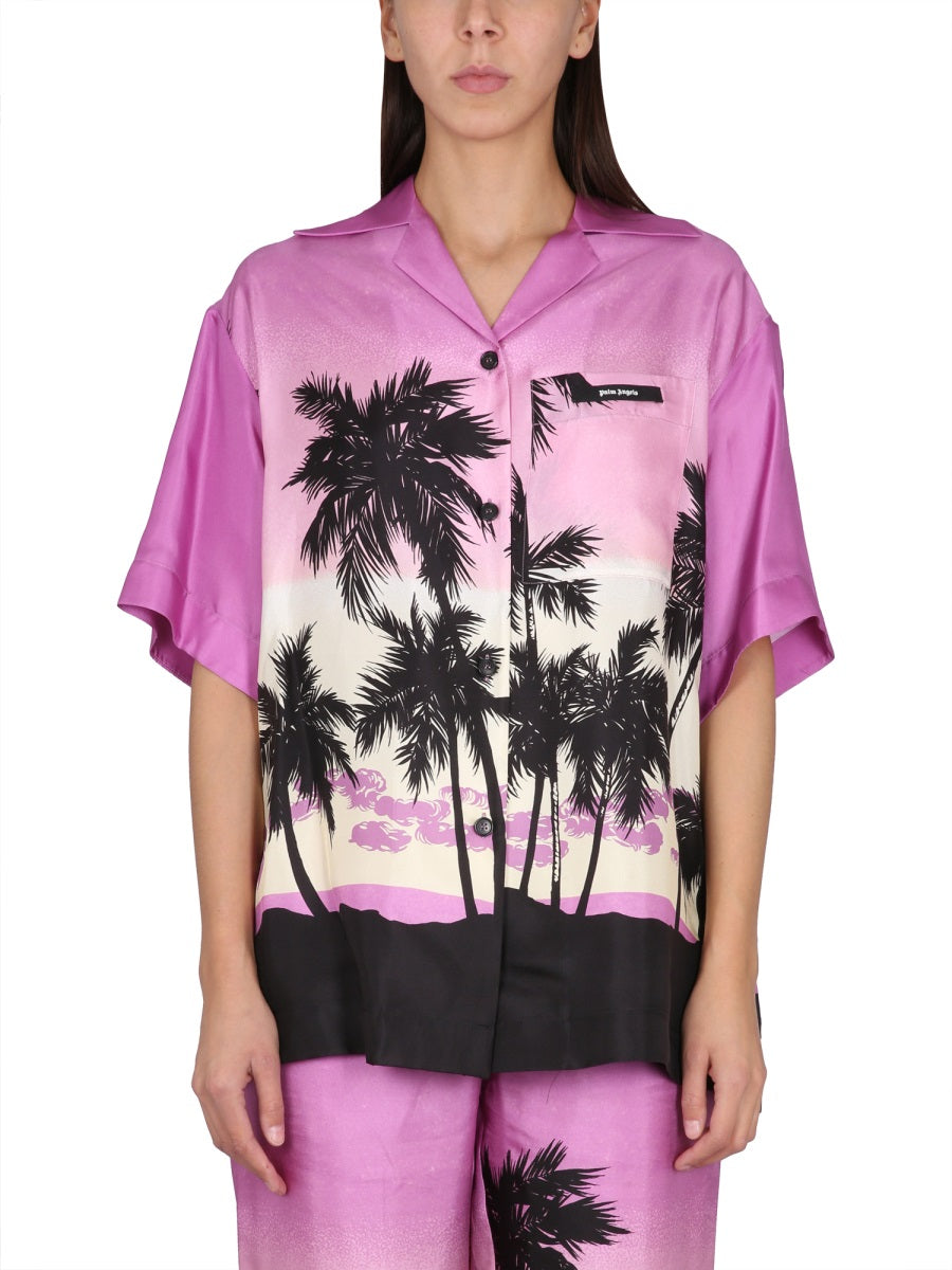 Palm Angels SUNSET PRINT SHIRT PWGG001S23FAB0063710