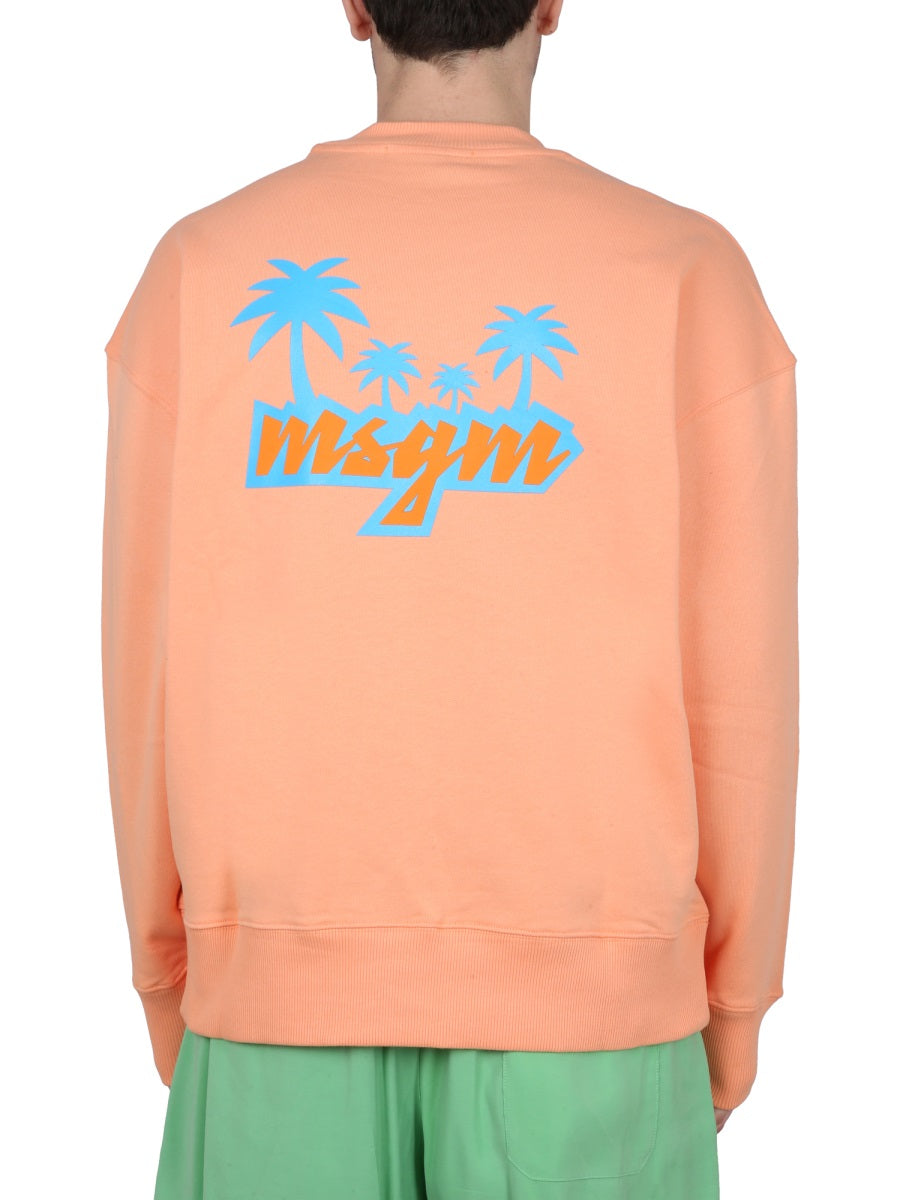 MSGM CREWNECK SWEATSHIRT WITH LOGO 3440MM19223700010