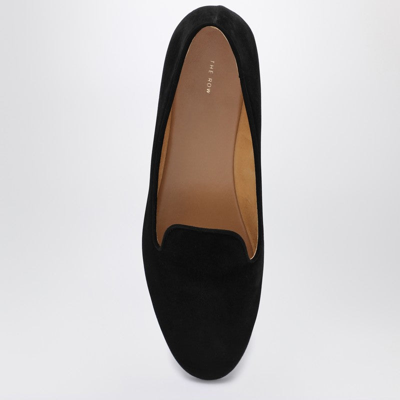 The Row Lippi black suede loafer F1511L21O_THERO-BLK