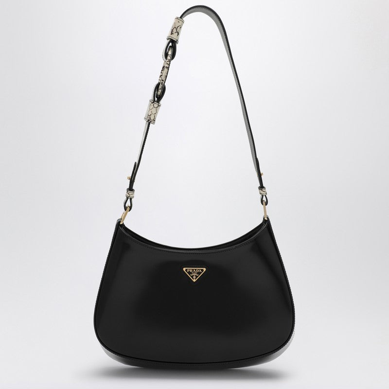 Prada Cleo black leather shoulder bag with Rock shoulder 1BC499XOO2C49P_PRADA-F03ZW