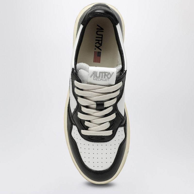 AUTRY Medalist black/white leather trainer AULWWB01P_AUTRY-WB01