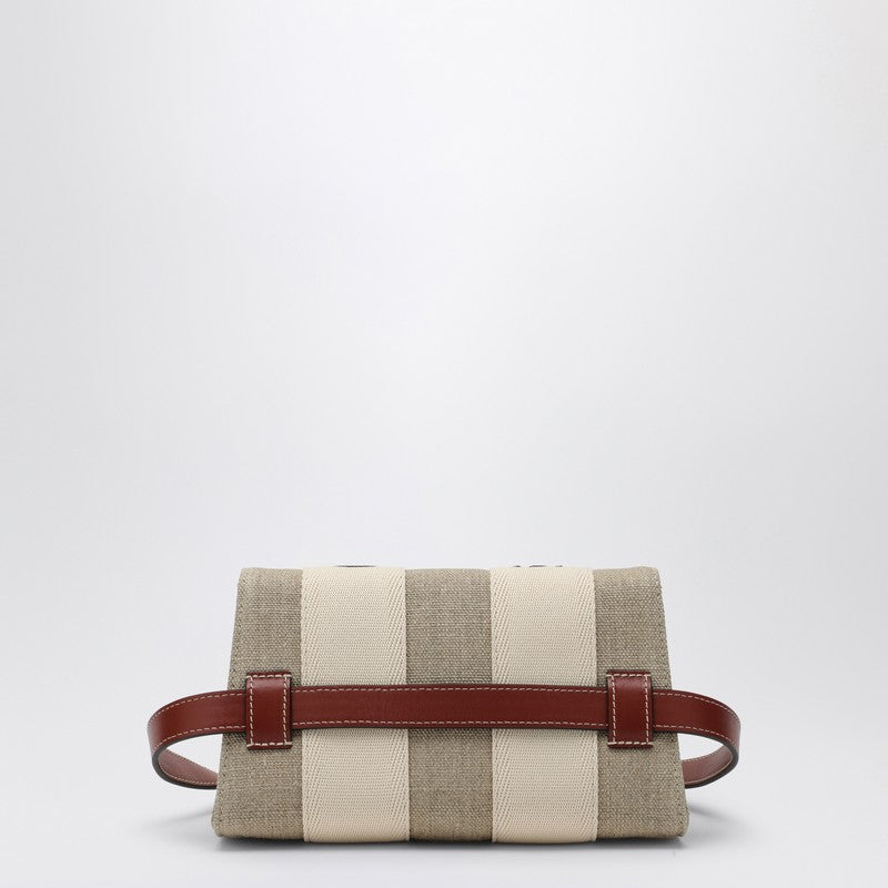 Chloé Woody beige/brown canvas waist bag CHC24AS681L17P_CHLOE-90U