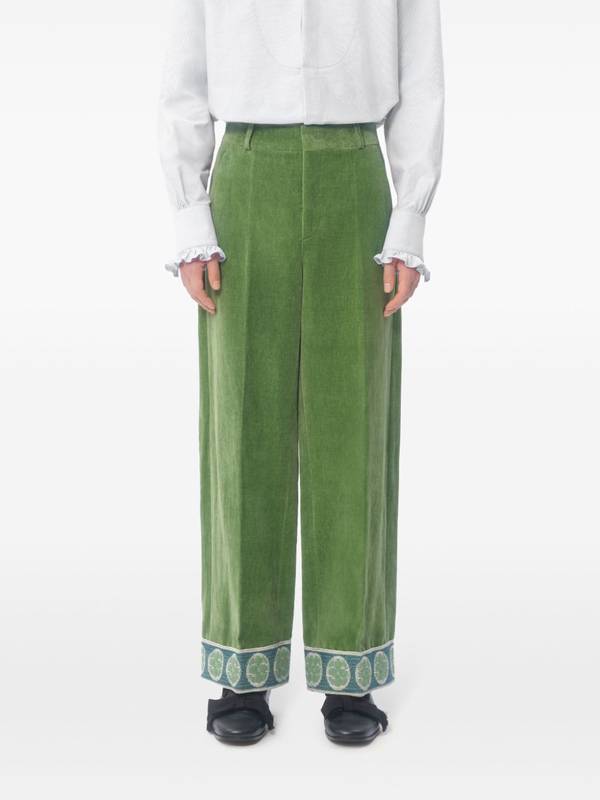 Valentino Garavani Valentino Trousers Green VRBJ74AM2LR1