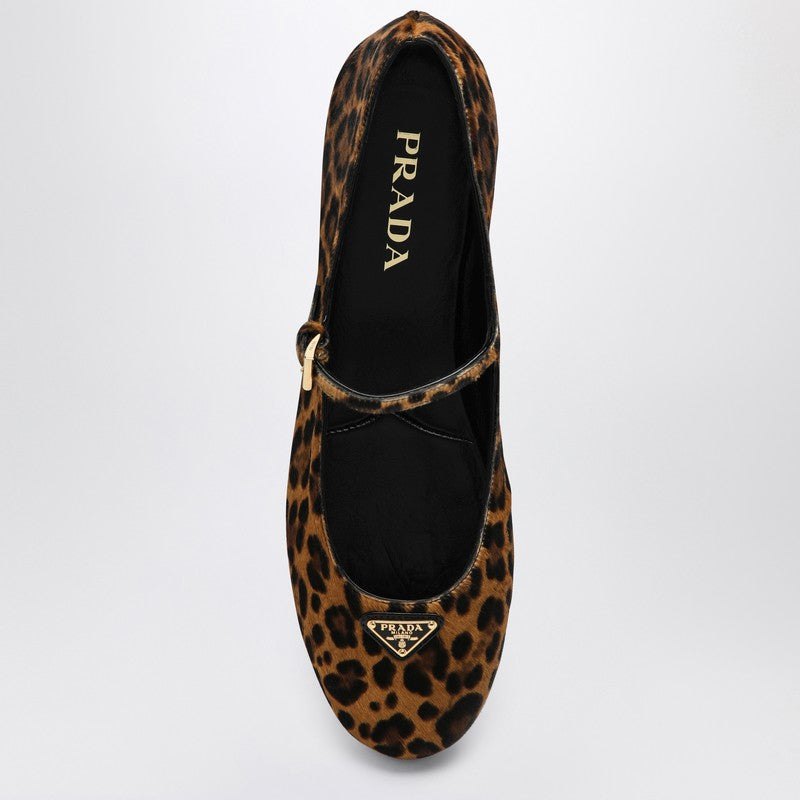 Prada Printed leather ballerina with logo 1F567N005XRYP_PRADA-F0151