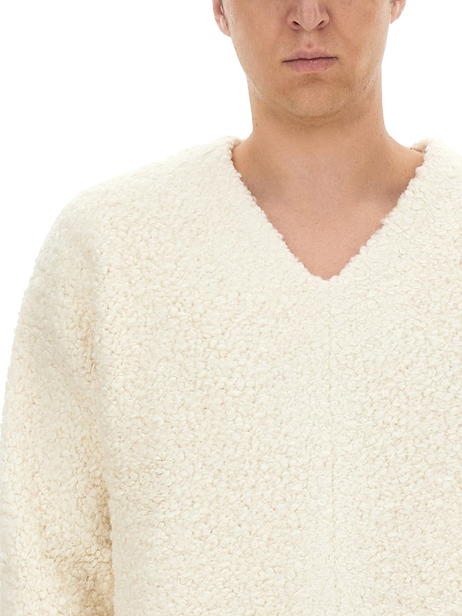 Séfr V-NECK SWEATER PREFW23EZRAWHIWHITEOVIS