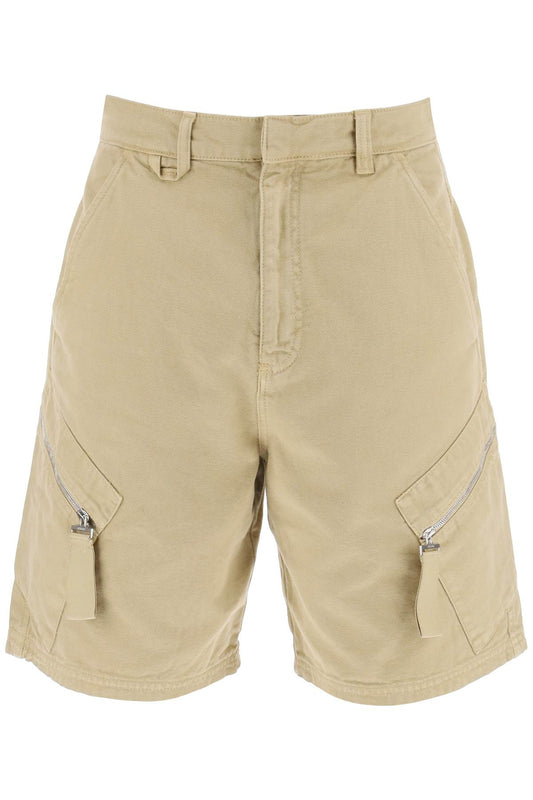 JACQUEMUS "cotton cargo-style bermuda shorts in canvas fabric 245PA0951485150