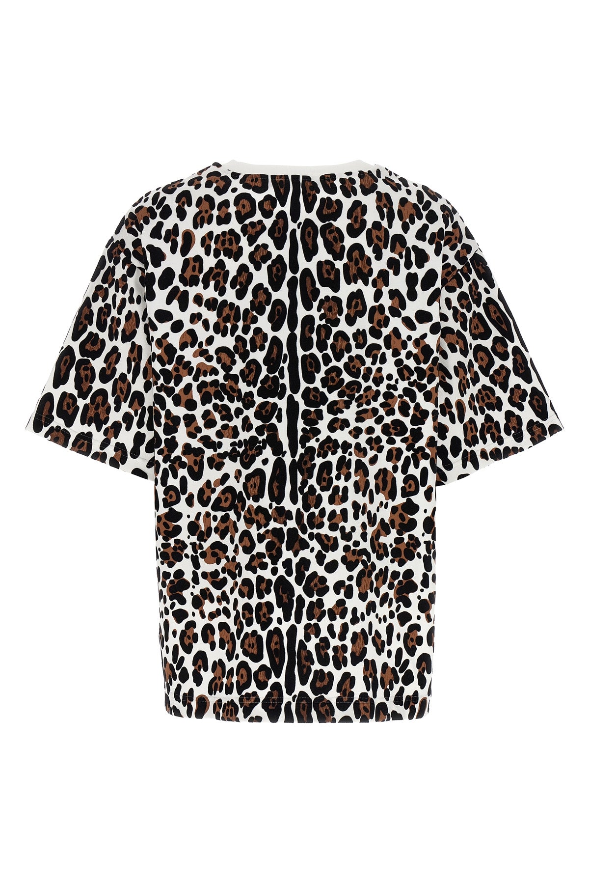 Dolce & Gabbana ANIMAL PRINT LOGO PLAQUE T-SHIRT F8U43TGDBZPHA93M