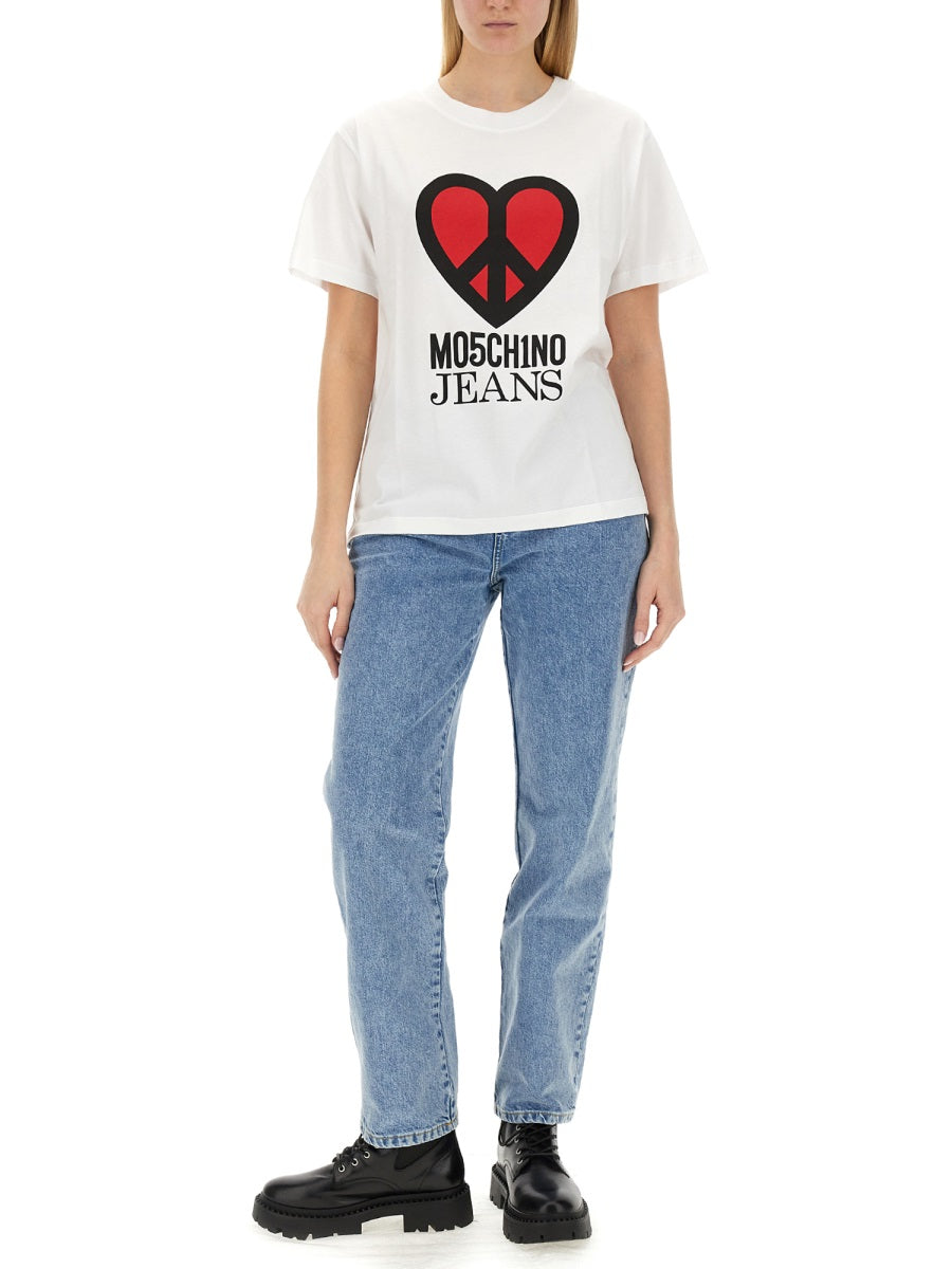 MOSCHINO JEANS T-SHIRT WITH LOGO 071032624001