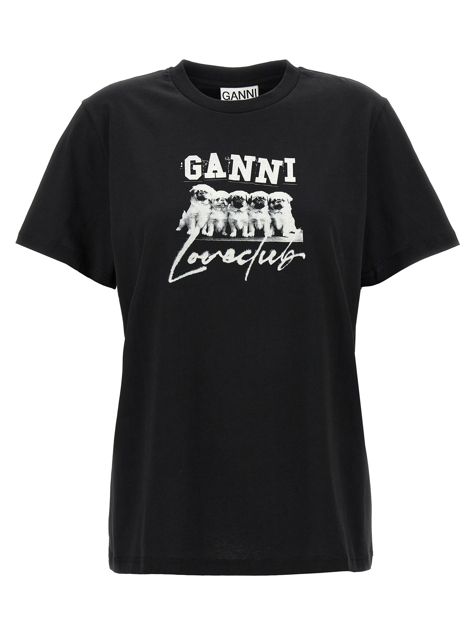 GANNI 'PUPPY LOVE' T-SHIRT T3924099 – Stok