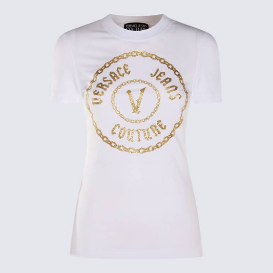 VERSACE JEANS COUTURE T-shirts and Polos White 77HAHT02CJ03TG03