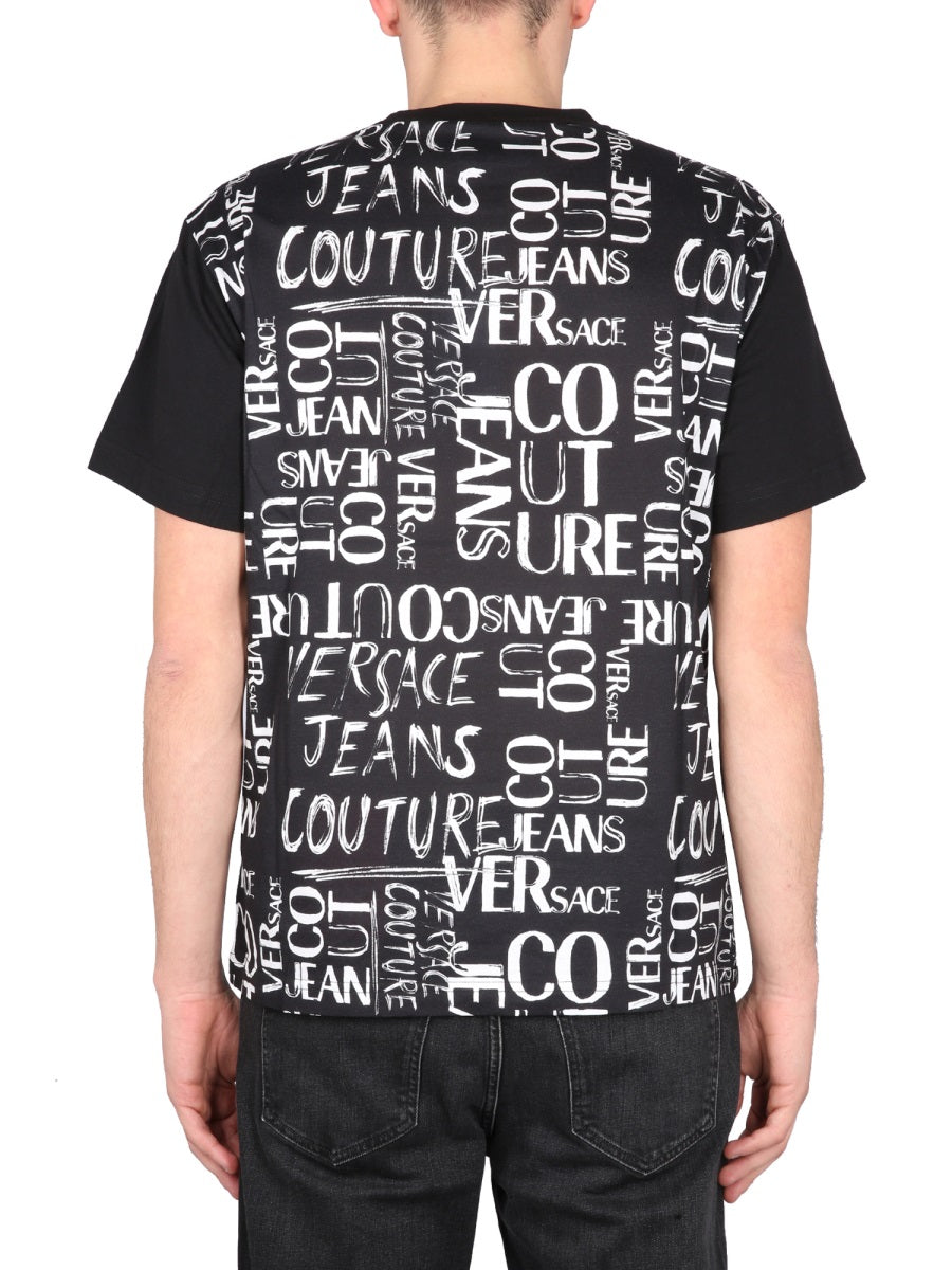 VERSACE JEANS COUTURE T-SHIRT WITH LOGO 74GAH6R2JS167899