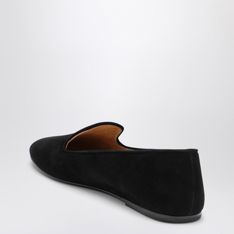 The Row Lippi black suede loafer F1511L21O_THERO-BLK